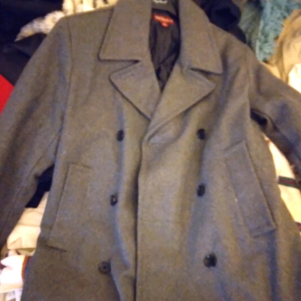 Men's Gray Pea coat
